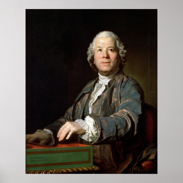 Affiches Christoph Willibald Gluck à la spinette, 1775 (Devant)