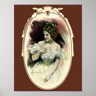 Affiches Christy Girl vintage, portrait de mariage antique