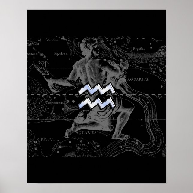 Affiches Chrome comme Aquarius Zodiac Connexion Hevelius (Devant)