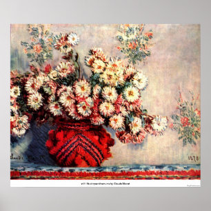Affiches chrysanthèmes toujours de la vie par Claude Monet