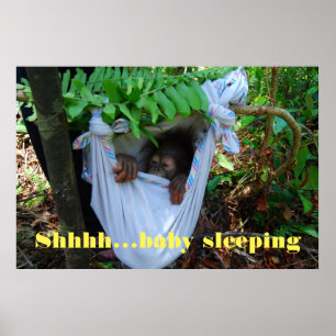 Affiches Chut bébé dort