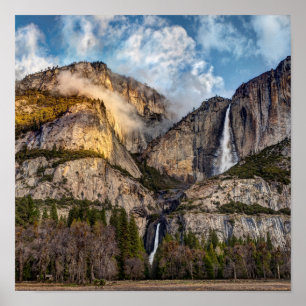 Affiches Chute de Yosemite vue imprenable, Californie
