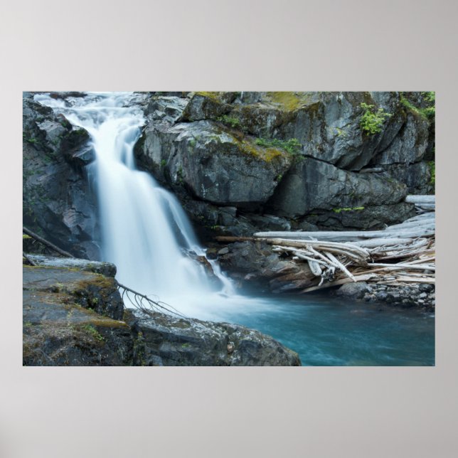 Affiches Chutes d'argent, Parc national du mont Rainier (Devant)