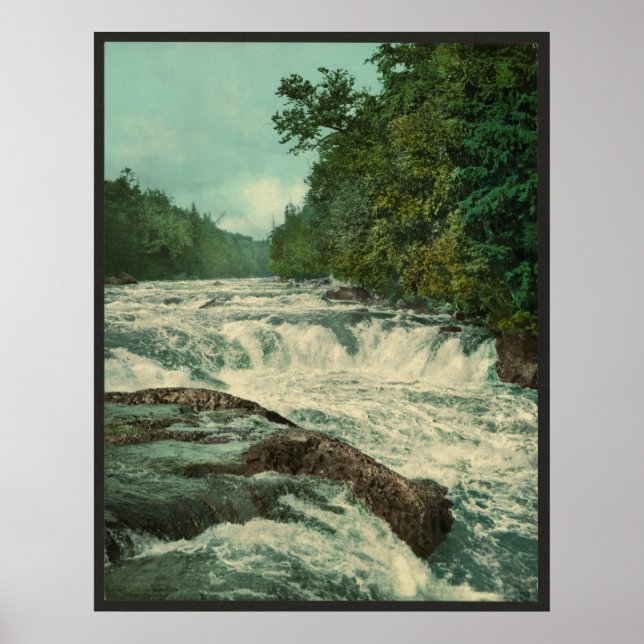 Affiches Chutes de Raquette sur la rivière Raquette (Devant)