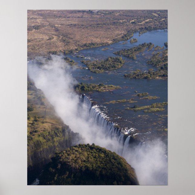 Affiches Chutes Victoria, fleuve Zambèze, Zambie - Zimbabwe (Devant)