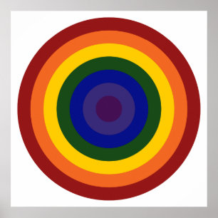 Affiches Cible Arc-en-ciel