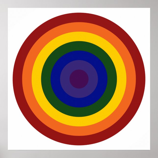 Affiches Cible Arc-en-ciel (Devant)