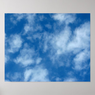 Affiches Ciel bleu avec l'affiche de photo de nuages