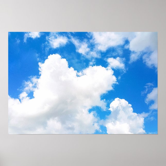 Affiches Ciel bleu avec peu de nuages Photo (Devant)