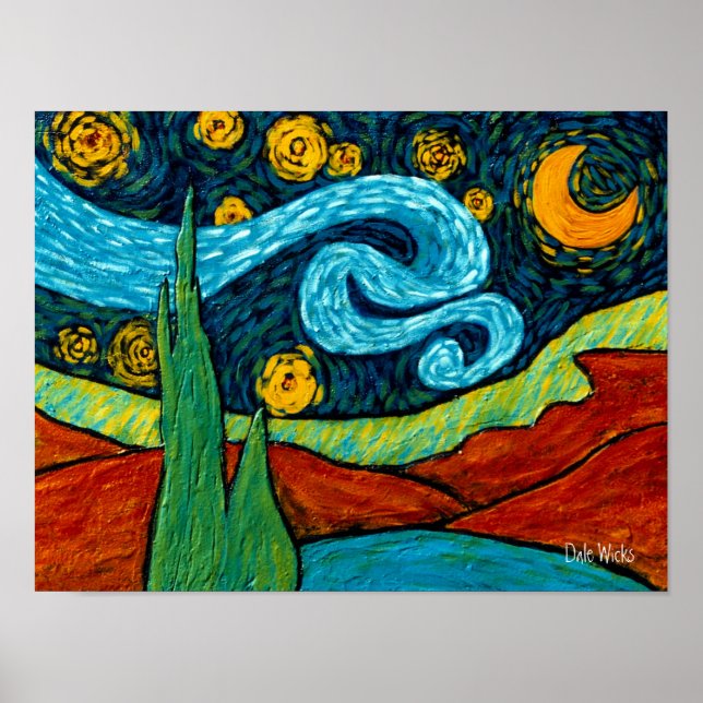 Affiches Ciel de nuit étoilé (Devant)