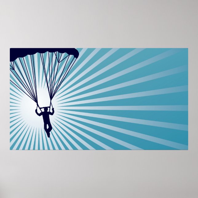 Affiches ciel haute parachutisme (Devant)