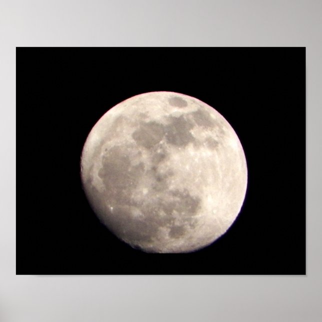 Affiches Ciel nocturne avec lune croissante (Devant)