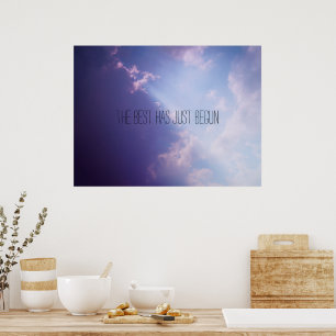 Affiches Ciel Nuages Pastel Photo Texte personnalisé Inspir