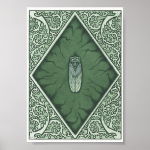 Affiches Cigale verte