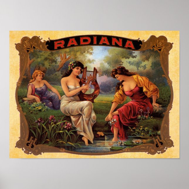 Affiches Cigar Radiana Fumer Vintage (Devant)
