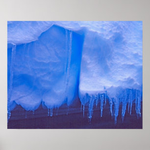 Affiches Cimetière d'icebergs de Pleneau, Antarctique : Ble