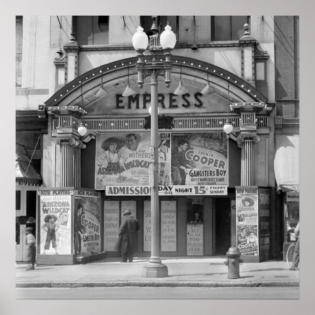 Affiches Cinéma Empress, 1939. Photo ancienne (Devant)