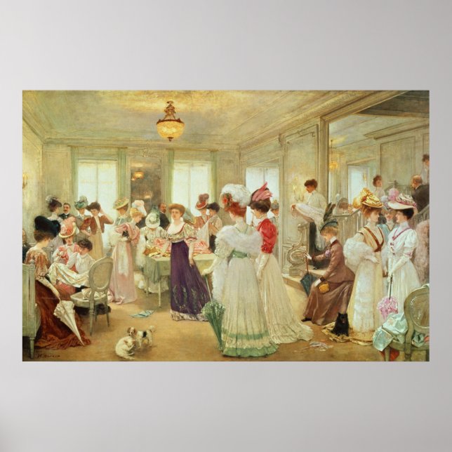 Affiches Cinq Heures chez le Couturier Paquin, 1906 (Devant)