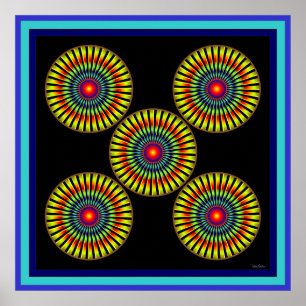 Affiches Cinq roues tournantes