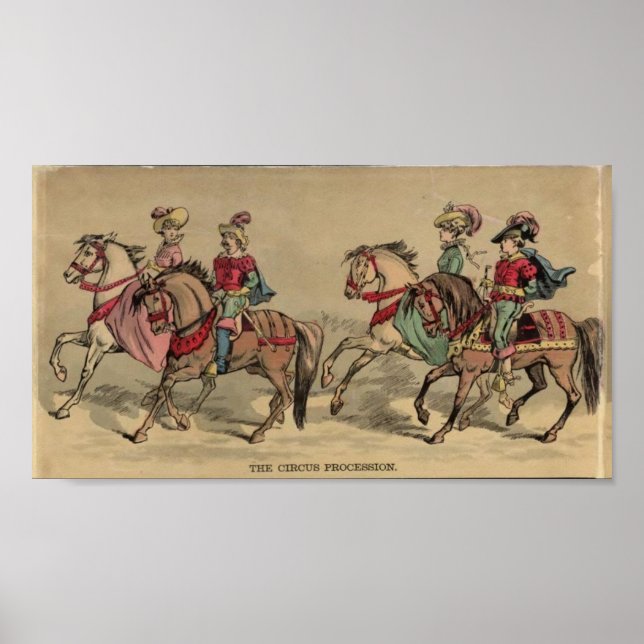 Affiches Circus Procession Riders on Horseback (Devant)