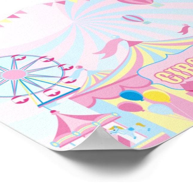 Affiches cirque rose (Coin)