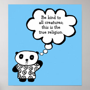 Affiches Citation bouddhiste Pandy le Panda Sois Gentil