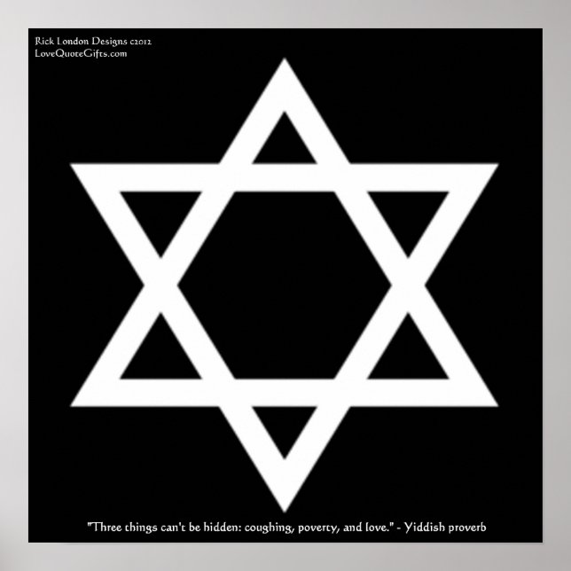 Affiches Citation célèbre en yiddish concernant l'affiche d (Devant)