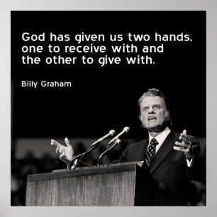 Affiches Citation de Billy Graham (donner)