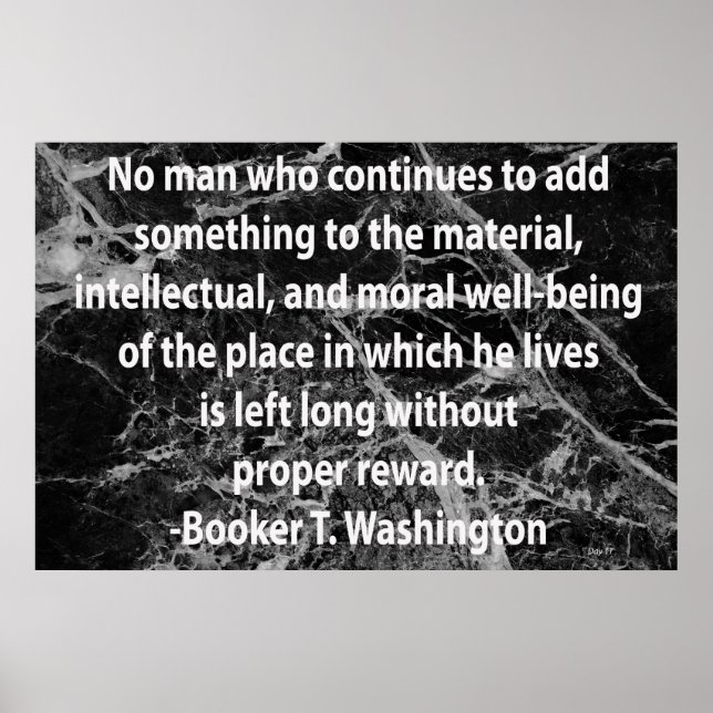 Affiches Citation de Booker T. Washington (Devant)