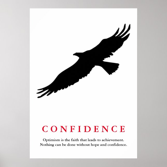 Affiches Citation de confiance de l'aigle motivationnel (Devant)