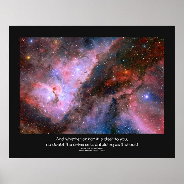 Affiches Citation de Desiderata - Carina Nebula, Eta Carina (Devant)