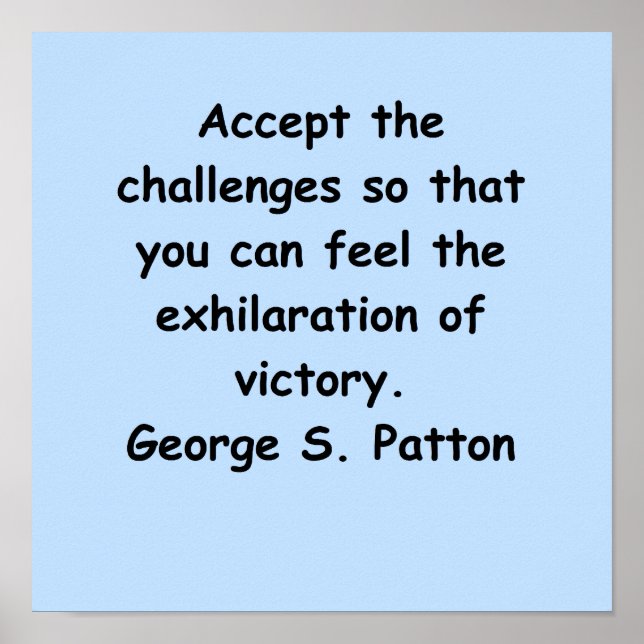 Affiches citation de george s patton (Devant)