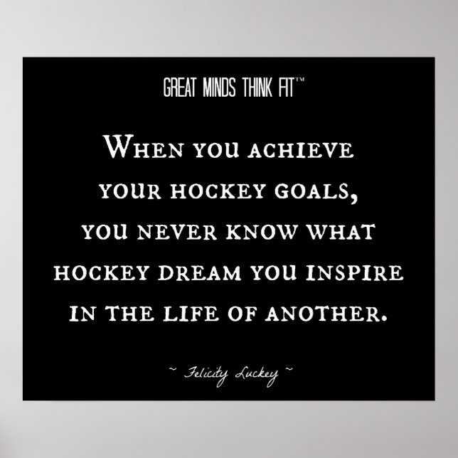 Affiches Citation de hockey inspirationnel 013 (Devant)