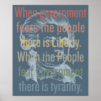 Affiches Citation de Jefferson Liberty Imprimer