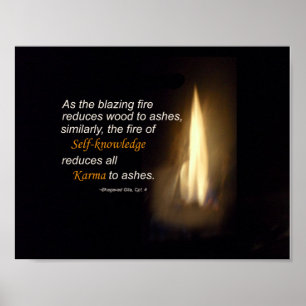 Affiches Citation de Karma Blazing Fire Self-Knowledge