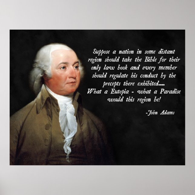 Affiches Citation de la Bible John Adams (Devant)