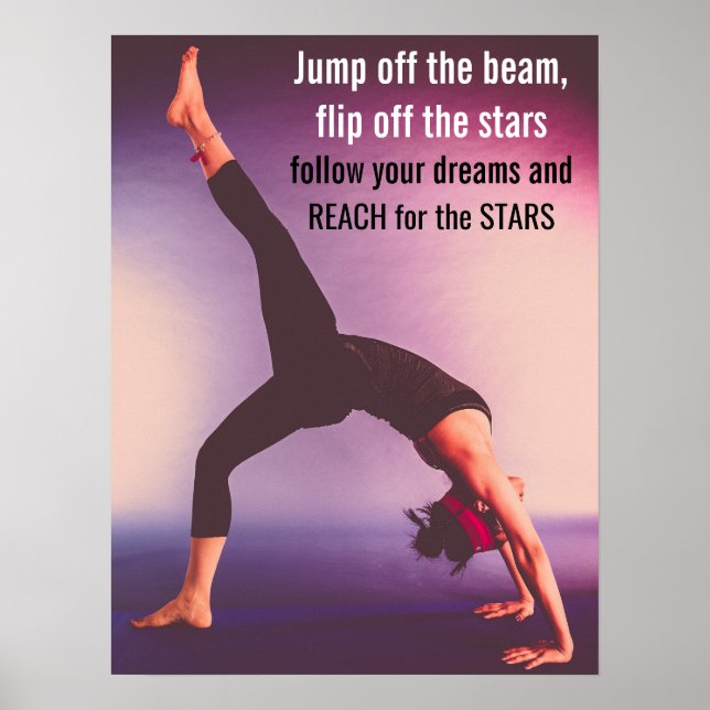 Affiches Citation de la gymnastique motivationnelle (Devant)