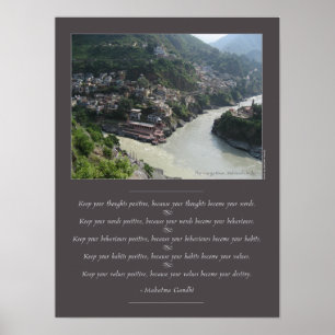 Affiches Citation de la sagesse du Mahatma Gandhi