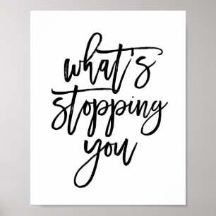 Affiches Citation de la typographie motivationnelle Ce qui