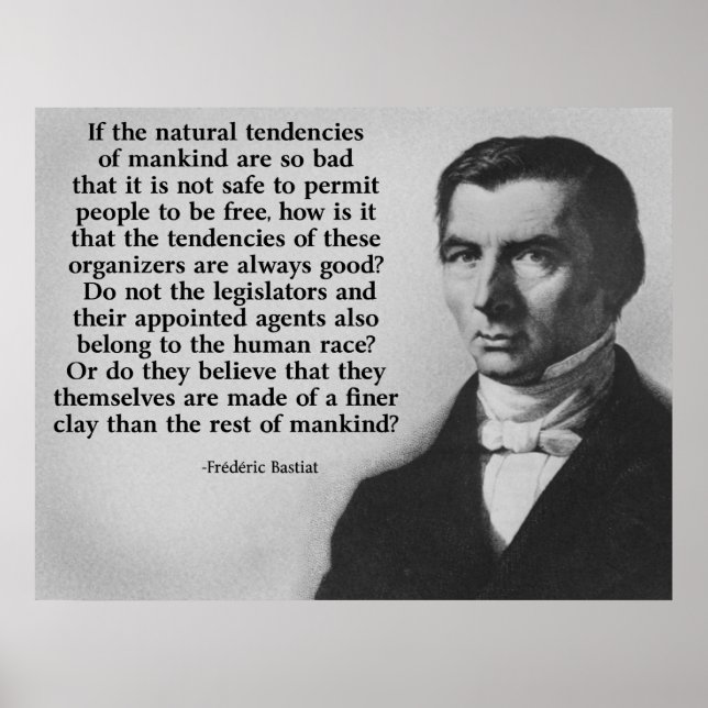 Affiches Citation de l'argile Finer Bastiat (Devant)