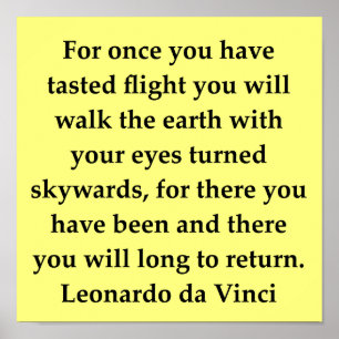 Affiches citation de Léonard de Vinci