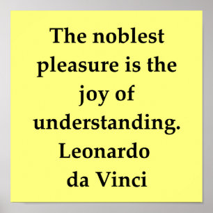 Affiches citation de Léonard de Vinci