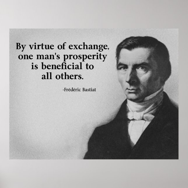 Affiches Citation de libre-échange Bastiat (Devant)