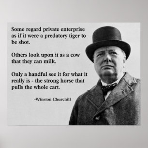 Affiches Citation de libre entreprise de Churchill
