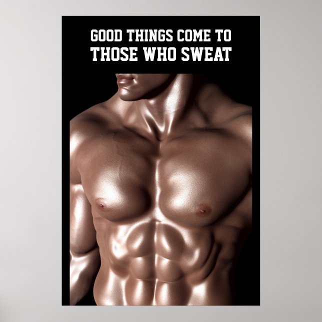 Affiches Citation de motivation pour l'entraînement des mus (Devant)