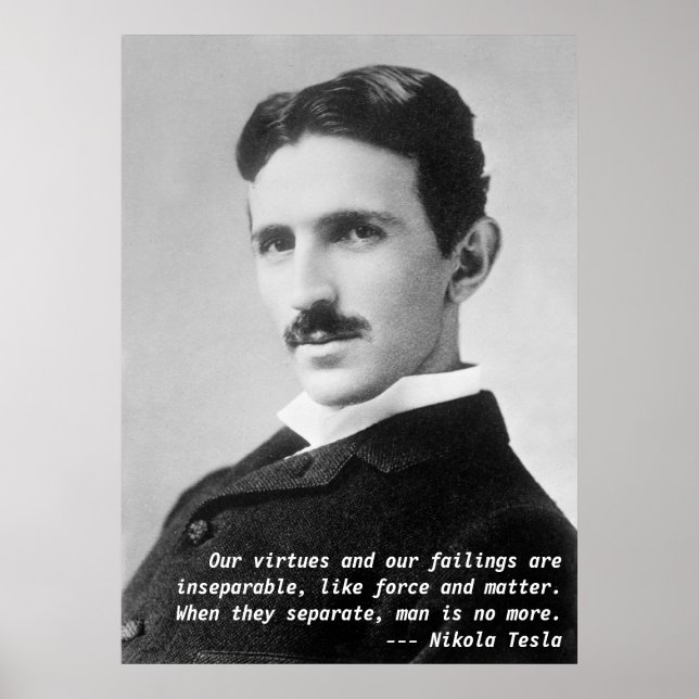 Affiches Citation de Nikola Tesla (Devant)