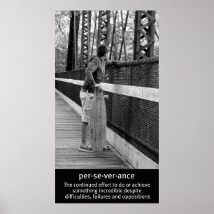 Affiches Citation de persévérance longue