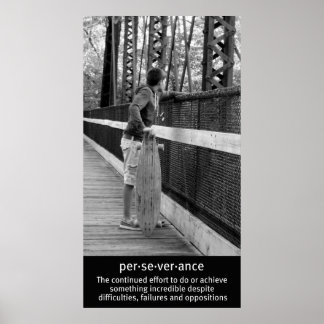Affiches Citation de persévérance longue