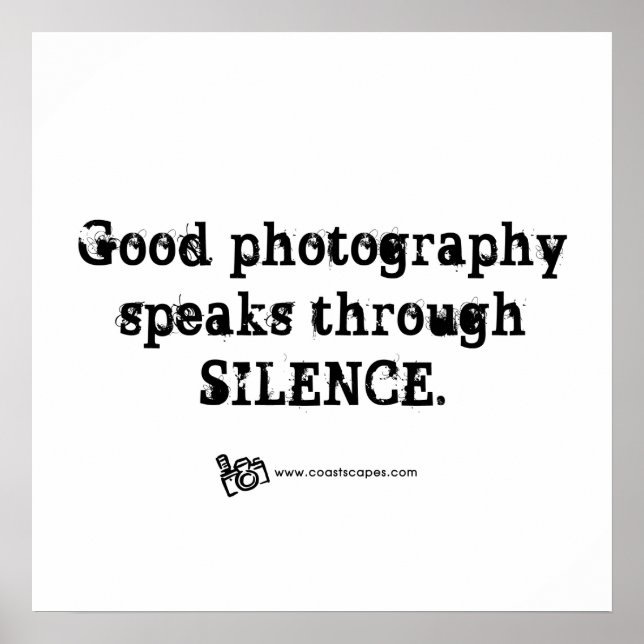 Affiches Citation de photographie silencieuse (Devant)