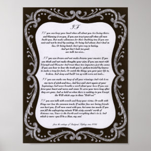 Affiches Citation de Rudyard Kipling de Chalk Art IF 1895